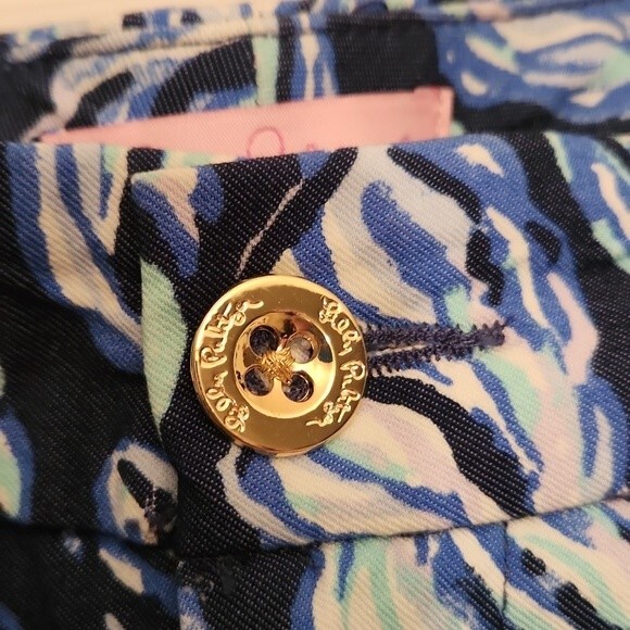 Lilly Pulitzer Keliani Stretch Skinny Leg Pant in "High Tide Navy" Size 6 - Picture 4 of 9
